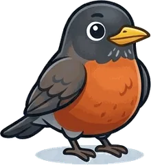 American Robin illustration