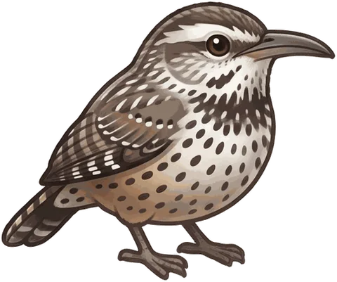 Cactus Wren illustration