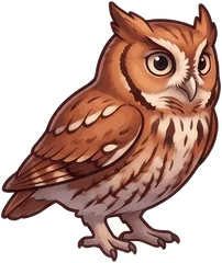 Eastern Screech-Owl illustration