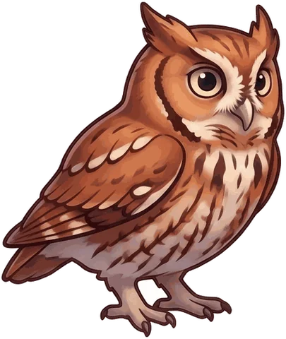 Eastern Screech-Owl illustration