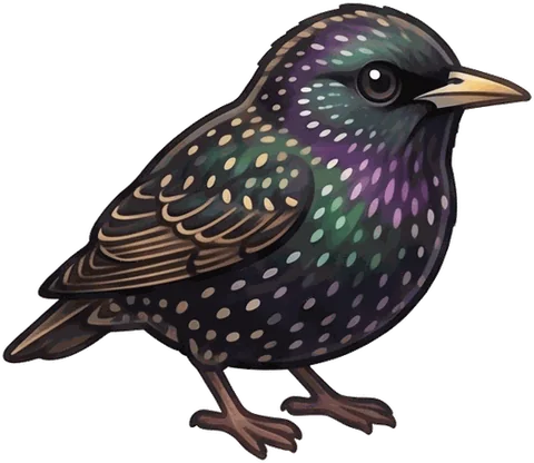 European Starling illustration