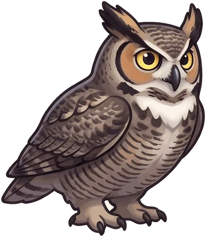 Great Horned Owl illustration