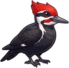 Pileated Woodpecker illustration