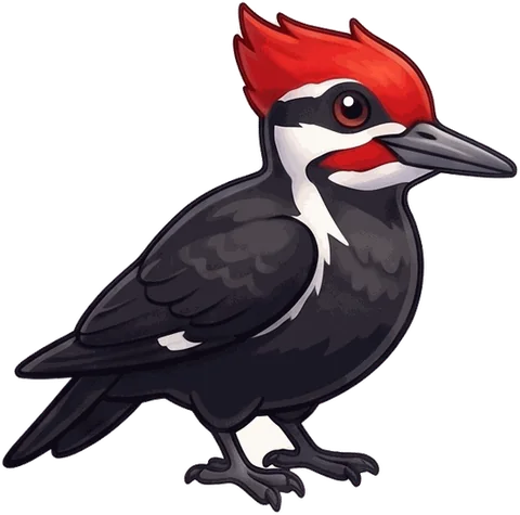 Pileated Woodpecker illustration