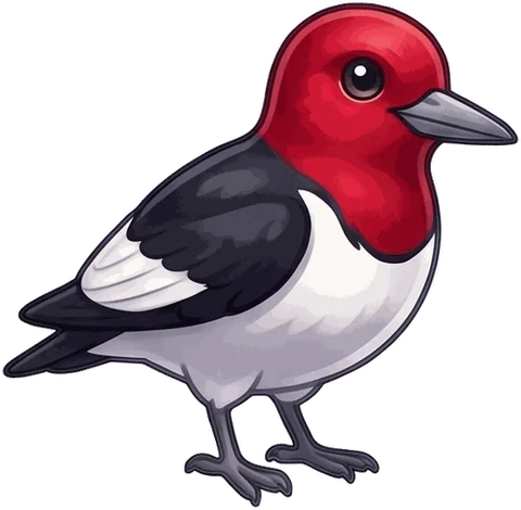 Red-headed Woodpecker illustration