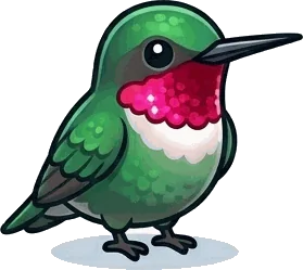 Ruby-throated Hummingbird illustration