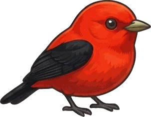 Scarlet Tanager illustration