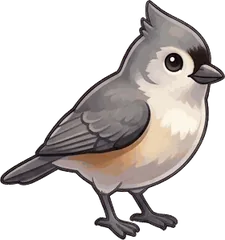 Tufted Titmouse illustration