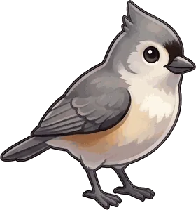Tufted Titmouse illustration