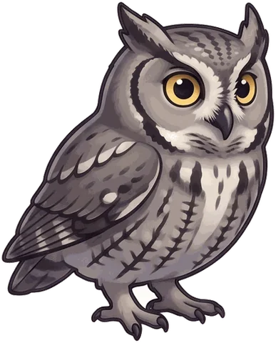 Western Screech-Owl illustration