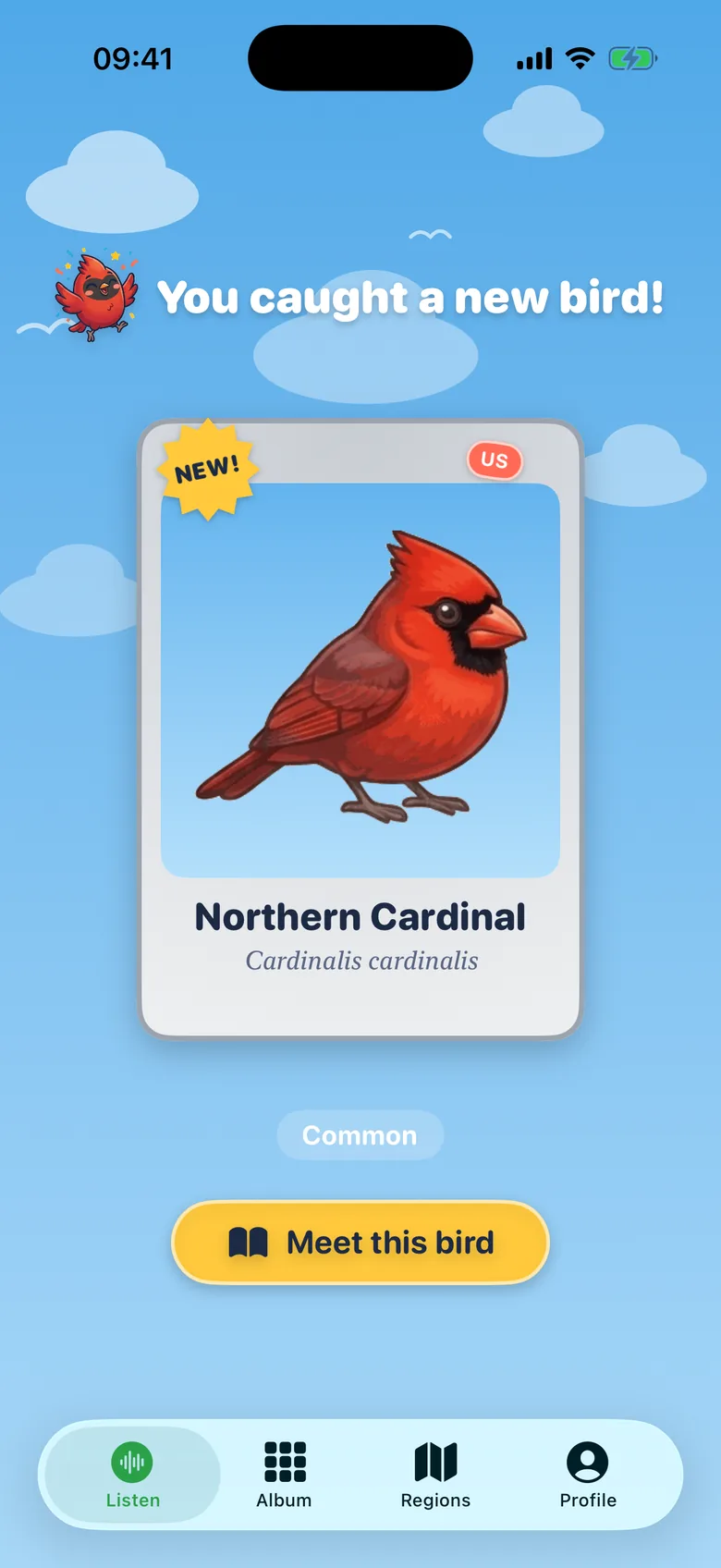 Warble identifying a Northern Cardinal by its song